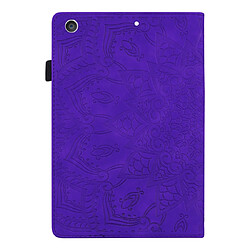 Avis Wewoo Housse Étui Coque Pour iPad 10.2 pouces 2019 Motif mollet Etui en cuir estampé de conception double pliage avec titulaire et fentes cartes et fente stylo et bande élastique Violet