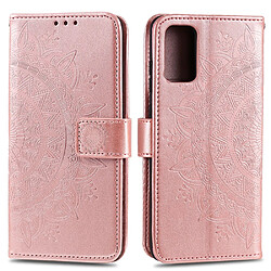 Etui en PU empreinte fleur or rose pour votre Xiaomi Mi 10 Lite 5G/Mi 10 Youth 5G