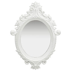 vidaXL Miroir mural style château 56x76 cm Blanc