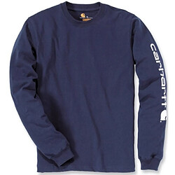 Carhartt Teeshirt manches longues Sleeve Logo bleu marine taille L