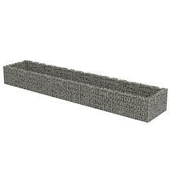 vidaXL Lit surélevé à gabion Acier galvanisé 450x90x50 cm