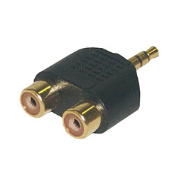 MCL Adaptateur JACK 3.5 mâle / 2 x RCA femelle haute qualité