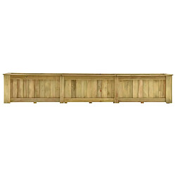 Maison Chic Jardinière,Bac à fleurs - pot de fleur surélevée 291x50x50 cm Bois de pin imprégné -GKD96634