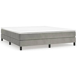 vidaXL Cadre de lit sans matelas gris clair 160x200 cm velours