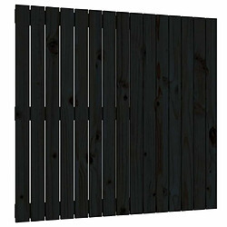 Maison Chic Tête de lit scandinave pour lit adulte,Meuble de chambre murale Noir 95,5x3x90 cm Bois massif de pin -MN45767