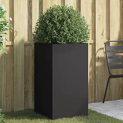 Maison Chic Jardinière,Bac à fleurs - pot de fleur noir 42x38x75 cm acier laminé à froid -GKD19481