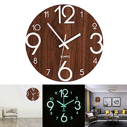 Acheter Horloge Murale Lumineuse 12 '' Horloge De Nuit à Quartz Silencieuse Pour Chambre à Coucher Grands Chiffres 2