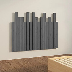 Avis vidaXL Tête de lit murale Gris 108x3x80 cm Bois massif de pin