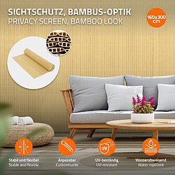 Ecd Germany Filet de protection visuelle de jardin natte bambou 160x300 cm clôture en PVC