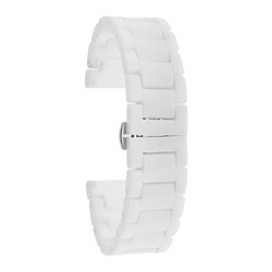 Bracelet de bracelet en céramique remplacement de la sangle de montre intelligente boucle d'acier blanc 20mm