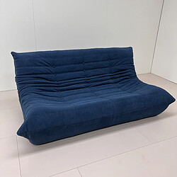 Avis SoftEva style Togo bleu foncé canapé trois places sans assemblage, mousse double confort, soutien ergonomique du corps entier