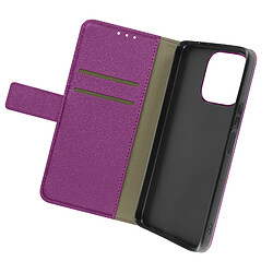 Avizar Étui pour Honor X6a Clapet Portefeuille Support Vidéo Série Essential Violet