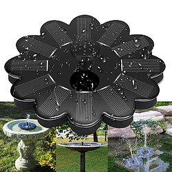 Fontaine-pompe à eau de bain d'oiseaux à énergie solaire extérieure pour piscine, jardin, aquarium - noir