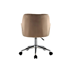 Chaise de bureau - Velours - Beige - Hauteur réglable - PEGA de Pascal Morabito pas cher