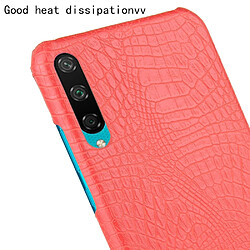 Wewoo Coque Pour Huawei Enjoy 10 Shockproof Crocodile Texture PC + PU Case Red pas cher