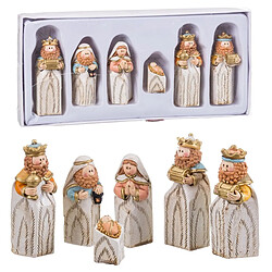 BigBuy Home Crèche de Noël Multicouleur Résine Naissance/Crèche 25 x 11,5 x 3 cm