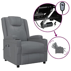 vidaXL Fauteuil inclinable électrique Anthracite Similicuir