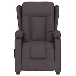 Avis vidaXL Fauteuil inclinable électrique Marron foncé Tissu