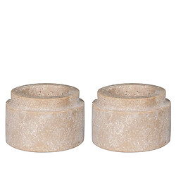 Avis EPIKASA Bougeoir Tealight, Beige, Marbre, 7x7x4,5 cm