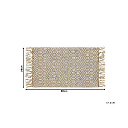 Beliani Tapis beige à motif géométrique 50 x 80 POZANTI