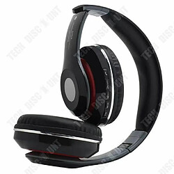 Tech Discount TD® 4 EN 1 Multifonction Casque audio Bluetooth Sans Fil Stéréo Écouteurs Sport Musique Radio MP3 Insérer Carte Micro SD-TF-FM -Noir