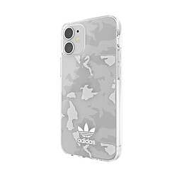 Adidas Coque de Protection pour iPhone 12 Mini Originals Camo Trefoil Blanc