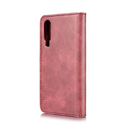 Avis Wewoo Housse Coque Etui en cuir Crazy Horse Texture Flip détachable magnétique pour HuP30, avec porte-cartes et & Portefeuille (Rouge)