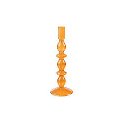 Bougeoir Romimex Orange verre 9 x 27 x 9 cm