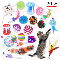 Avis Tech Discount TD® 20 pièces jouets pour chats chats d'intérieur chatons teaser baguette pour chat tunnel jouet souris et balles pour animaux de