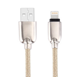 Avis Wewoo Câble or pour iPhone X / 8 & 8 Plus / 7 & 7 Plus / 6 & 6s & 6 Plus & 6s Plus / iPad 1M Woven Style Metal Head 108 noyaux de cuivre Lightning à USB Data Sync de charge,