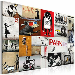 Paris Prix Tableau Imprimé Banksy - Collage 40 x 60 cm