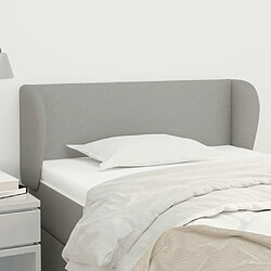 Maison Chic Tête de lit scandinave avec oreilles,meuble de chambre Gris clair 83x23x78/88 cm Tissu -MN36143