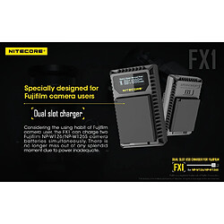 Nitecore Chargeur de Batterie USB avec écran LCD Fuji W126/s pas cher