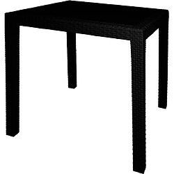 Acheter Alter Table d'extérieur carrée, structure en résine dure effet rotin, Made in Italy, 80 x 80 x 72 cm, couleur Anthracite