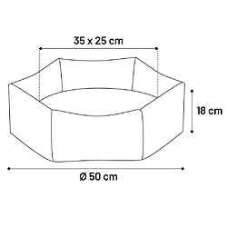 Acheter FLAMINGO Lit pour chien fermeture éclair Ziva Hexagonal 60x20 cm Ocre