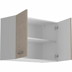 Atma OSLO Meuble haut 2 portes - Décor Chene Jackson - L 80 x P 36 x H 58 cm