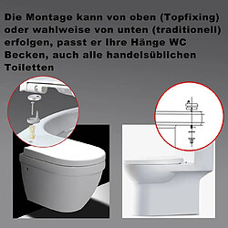 Helloshop26 Abattants WC siège de toilette haut de gamme avec abaissement automatique plastique fast fix soft close 19_0000718 pas cher