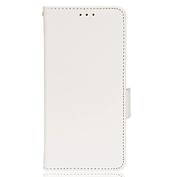 Etui en PU texture litchi, magnétique avec support, blanc pour votre Blackview A80/A80S