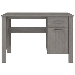 Helloshop26 Bureau table poste de travail meuble d'ordinateur informatique étude HAMAR clair 113 x 50 x 75 cm bois massif de pin gris 02_0023853