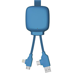 SANAG Câble Multi-Connecteurs Usb 4 En 1 - Chargeur Universel Et Batterie Externe 3000 Mah En Plastique Recyclé - Gamma Lite Bleu