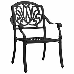 Avis Maison Chic Table de bistro et chaises d'extérieur 5 pcs,Ensemble de bistro de jardin pour relax Aluminium coulé Noir -GKD622633