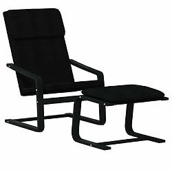 Avis Maison Chic Chaise de relaxation | Fauteuil relax avec repose-pied Noir Tissu -GKD54390