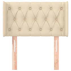 Avis Maison Chic Tête de lit scandinave avec oreilles,meuble de chambre Crème 83x16x78/88 cm Tissu -MN25044