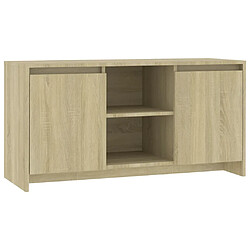 Maison Chic Meuble TV scandinave - Banc TV pour salon Chêne sonoma 102x37,5x52,5 cm Aggloméré -MN95168