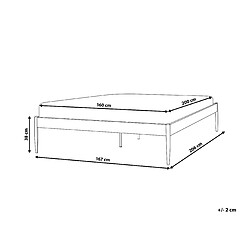 Avis Beliani Lit double 160 x 200 cm en métal blanc VAURS