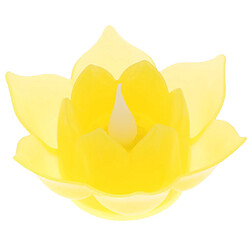 Eau flottante de lampe de lotus de LED souhaitant le jaune clair de bougie artificielle