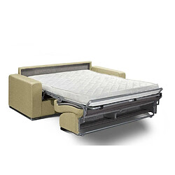 Inside 75 Canapé convertible 2- ALLURE matelas mémory 20cm lattes 120cm polyuréthane écru