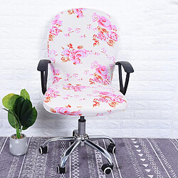 LUUCOZK 1 Pack Housse de Protection Lavable pour Chaise de Bureau Pivotante-Fleurs de Pivoine-Taille Universelle pas cher