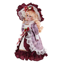 30cm porcelaine vintage fille poupées personnages avec des vêtements vintage rouge