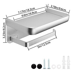 Avis Universal Support papier toilette mural avec plateau Espace en alliage d &'aluminium Support tissu à un rouleau Accessoires de cuisine et de salle de bains(Argent)